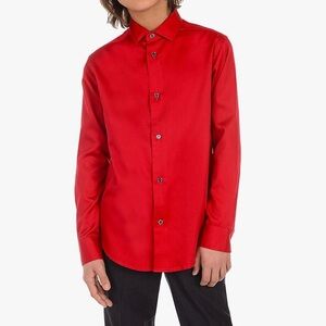 Calvin Klein Long Sleeve Sateen Dress Shirt